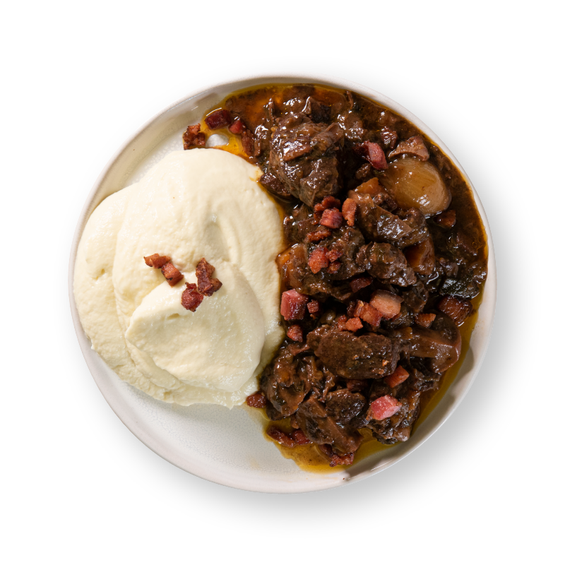 Keto Beef Bourguignon with Creamy Cauliflower Mash