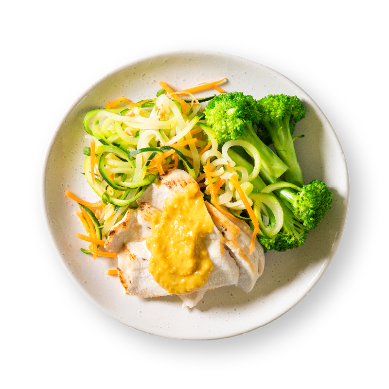 Malaysian Keto Chicken Satay with Zoodles