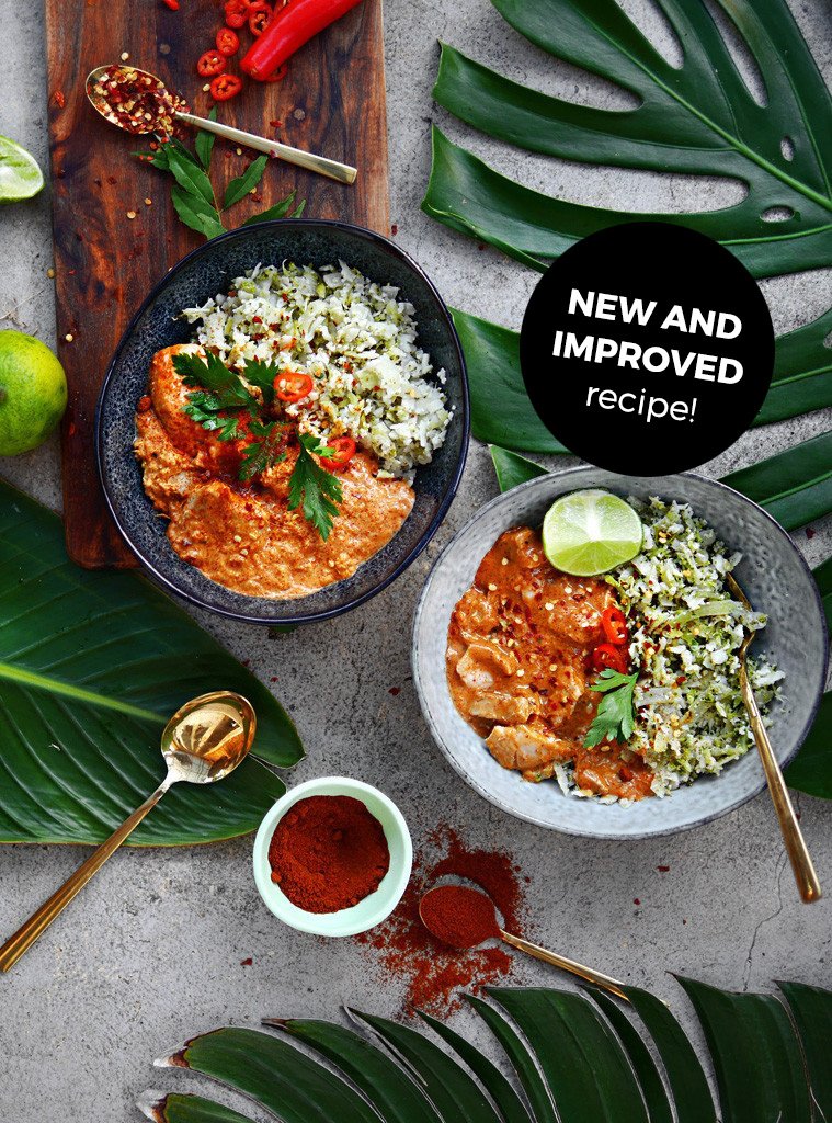 Chicken Rendang with Broccoli & Cauliflower Rice