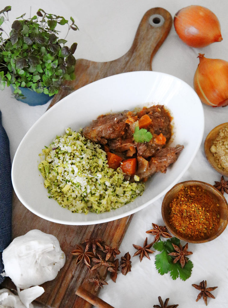 Beef cheeks with broccoli and cauliflower rice - Healthy ready made meals