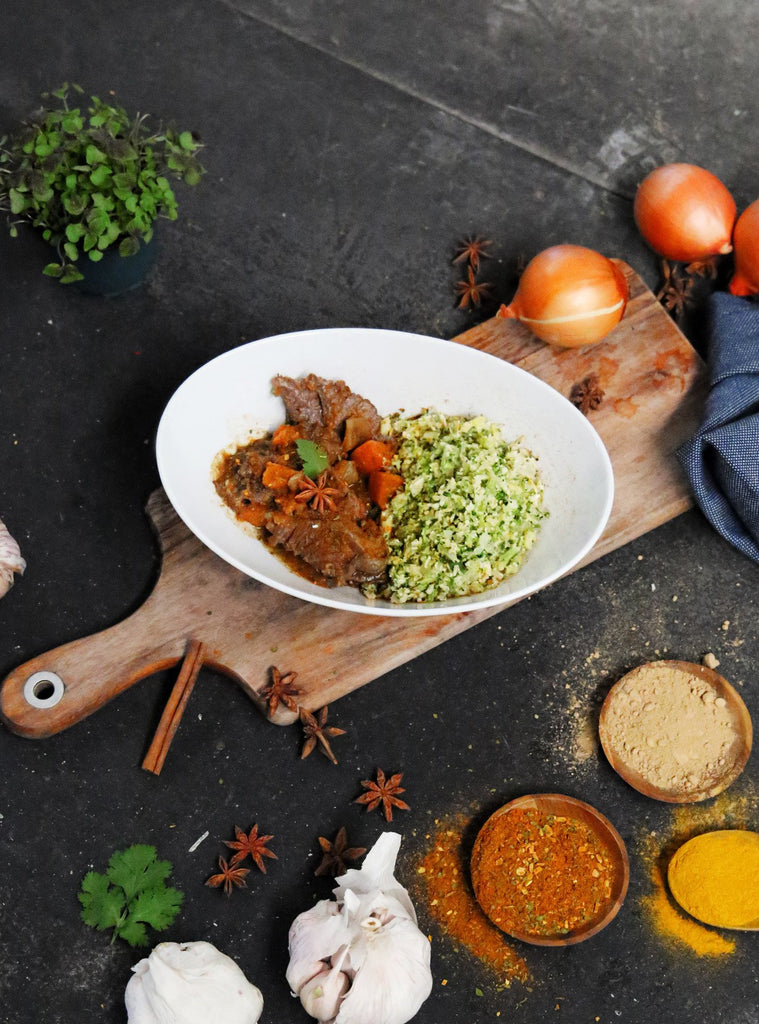 Beef cheeks with broccoli and cauliflower rice - Healthy ready made meals