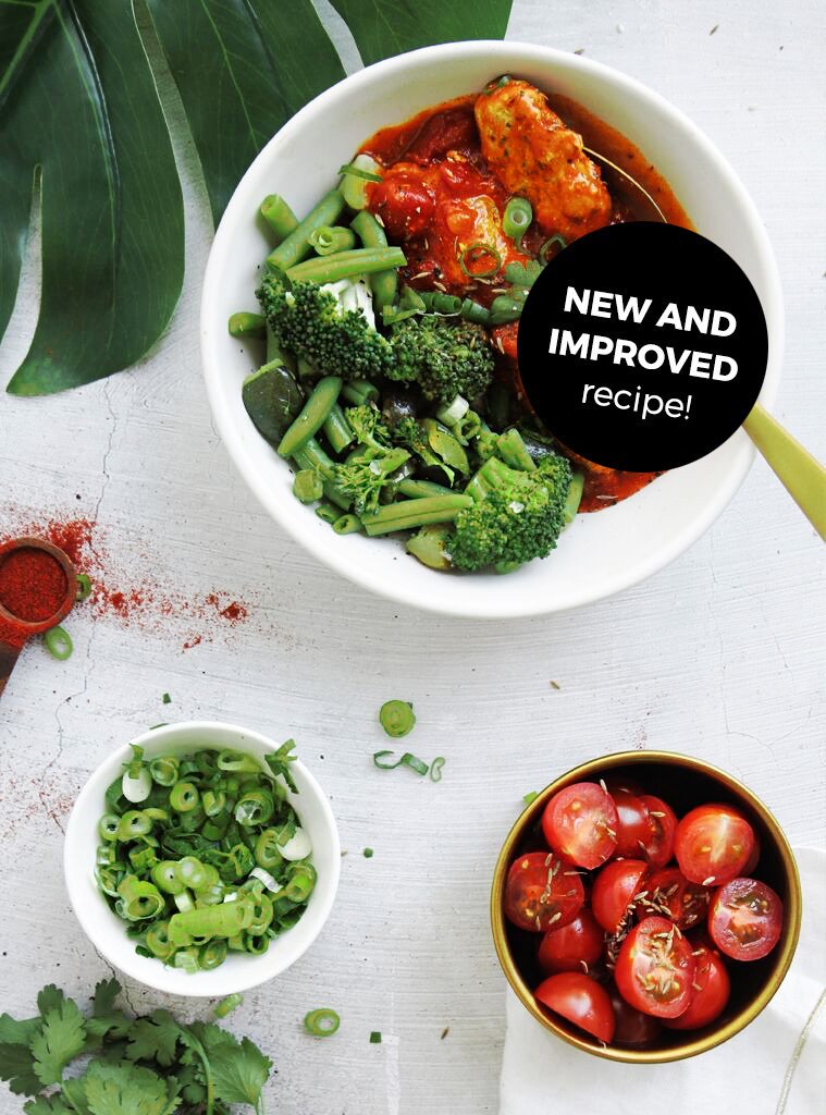 Middle Eastern Chicken Rissoles w. Seasonal Greens