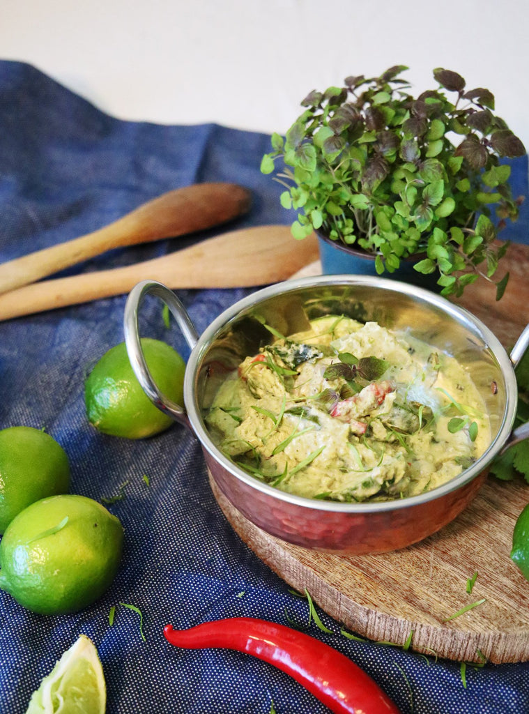 Green Chicken Curry with Brown Rice & Quinoa - Healthy ready meals
