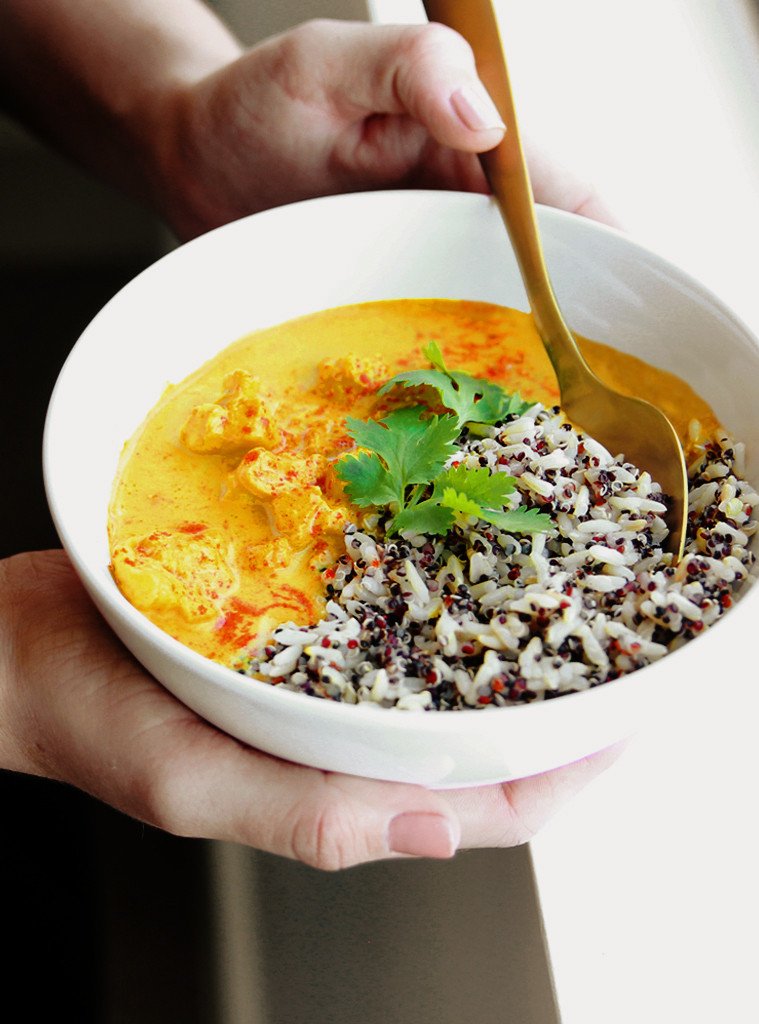 Butter Chicken with Broccoli & Cauliflower Rice