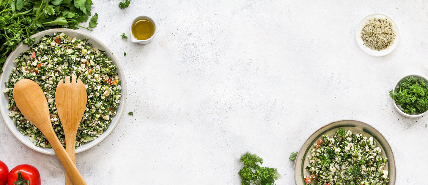 Banner with delicious Thrive food