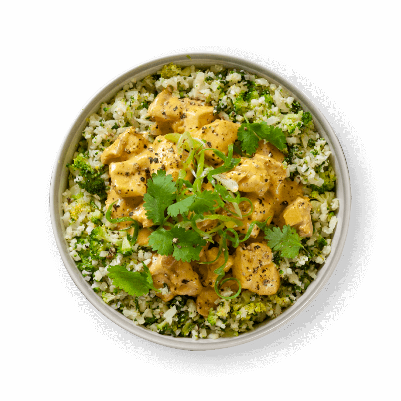 Chicken Rendang with Broccoli & Cauliflower Rice