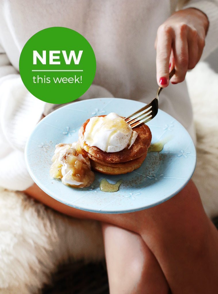 Power Pancakes with Pineapple & Lime Compote and Coconut Yoghurt