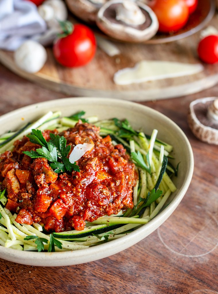 Beef Bolognese with Zoodles